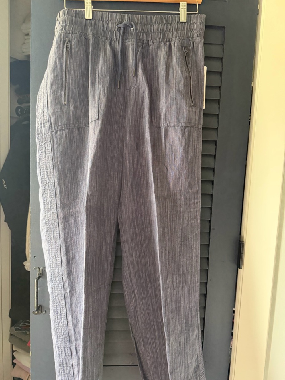 Women’s  Casual Elastic-Waist blue Pants